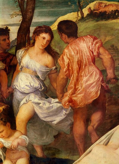 The Bacchanal (detail) by Tiziano Vecelli